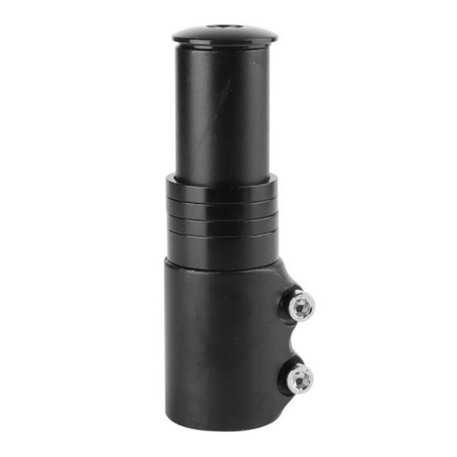 Adjustable 12cm Black Aluminum Bike Stem Riser for MTB BMX