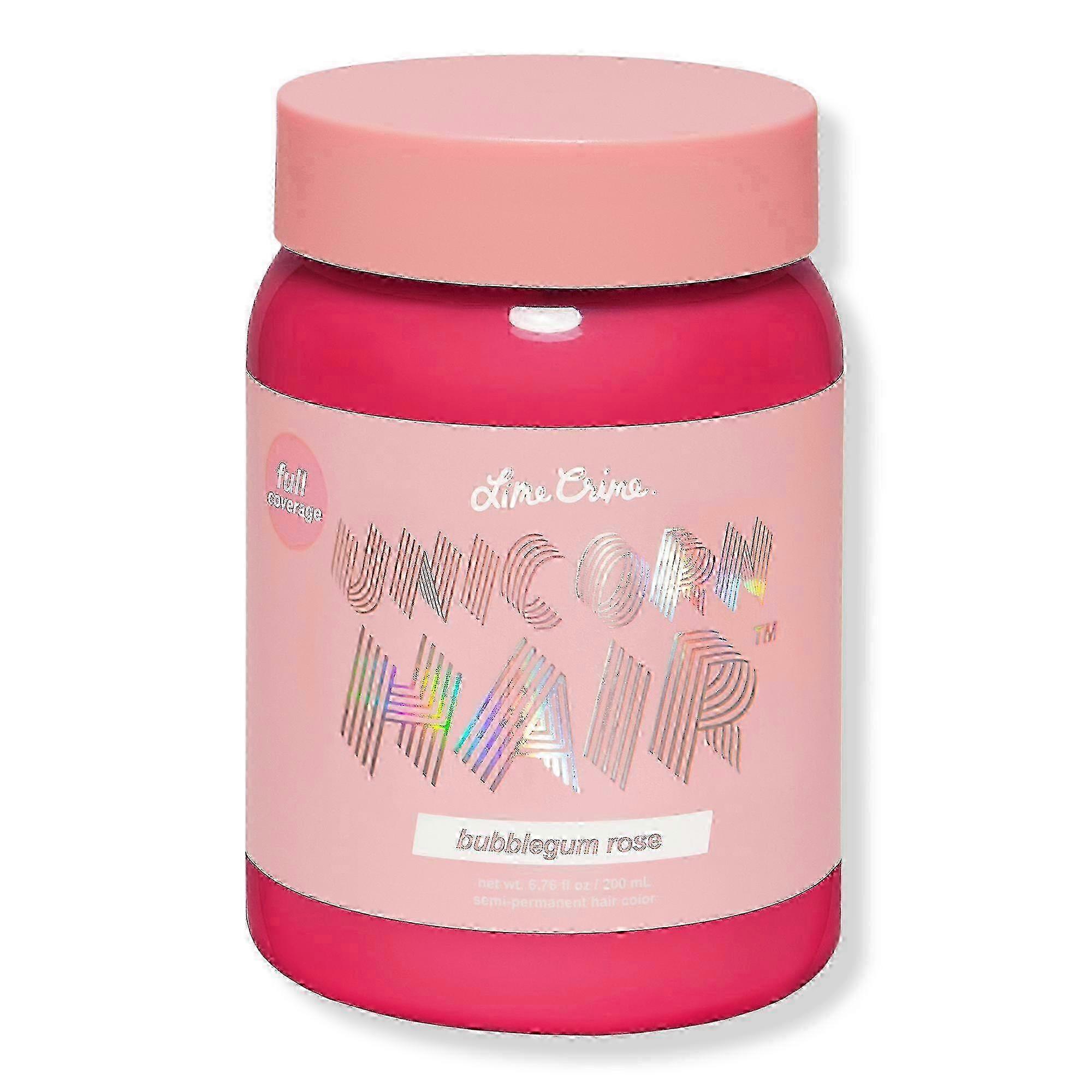 Lime Crime Unicorn Hair Semi-permanent Hair Color Full Coverage, Bubblegum Rose, 6.76 Oz