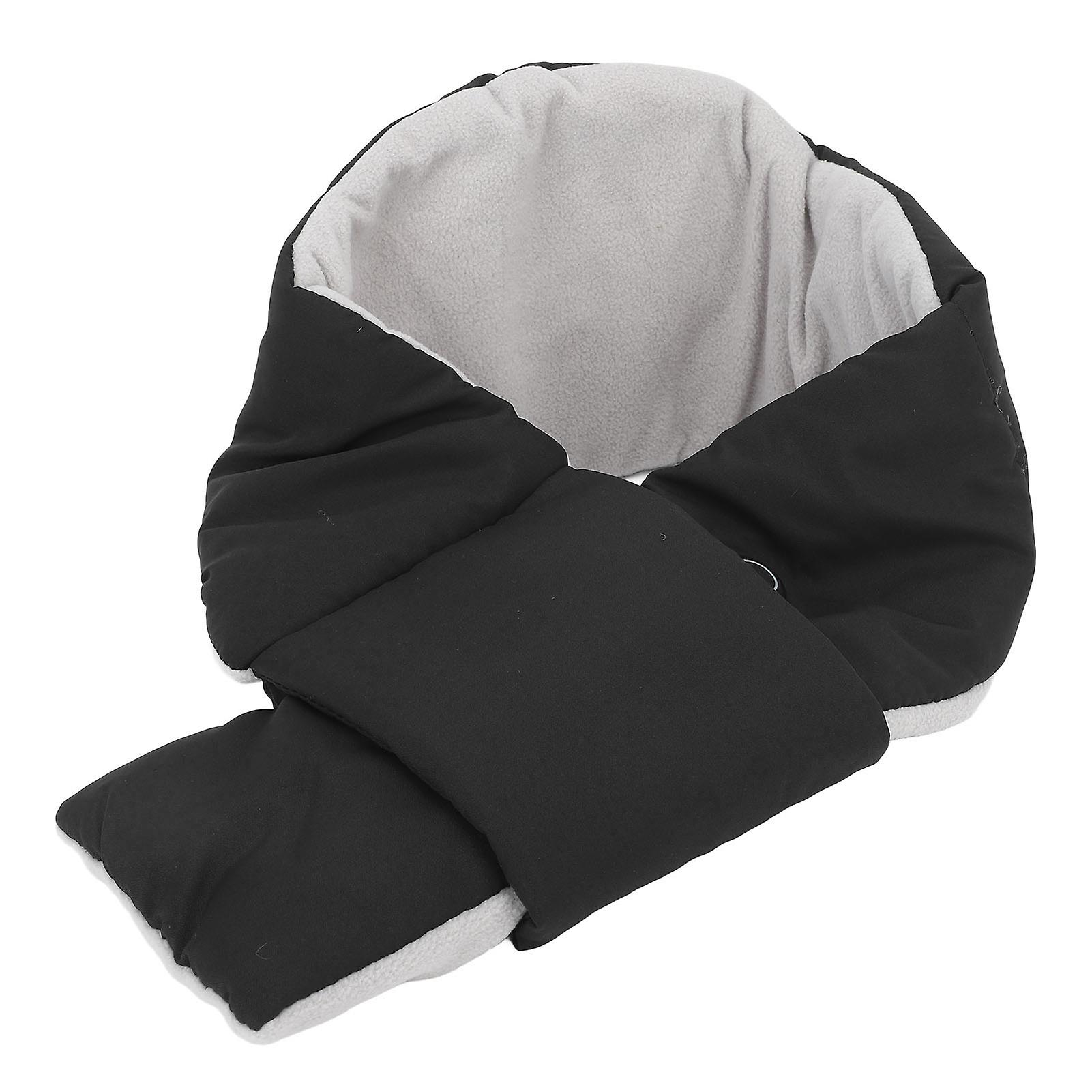 USB Heated Scarf for Men Women 3 Temperature Settings Neck Heating Pad Portable Electric Heated Scarf 105cm Black