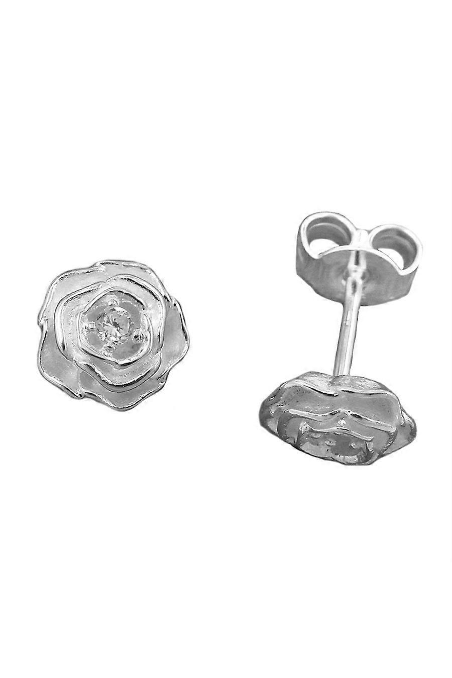 Earrings Rose Cubic Zirconia Silver 925 - Gl92682