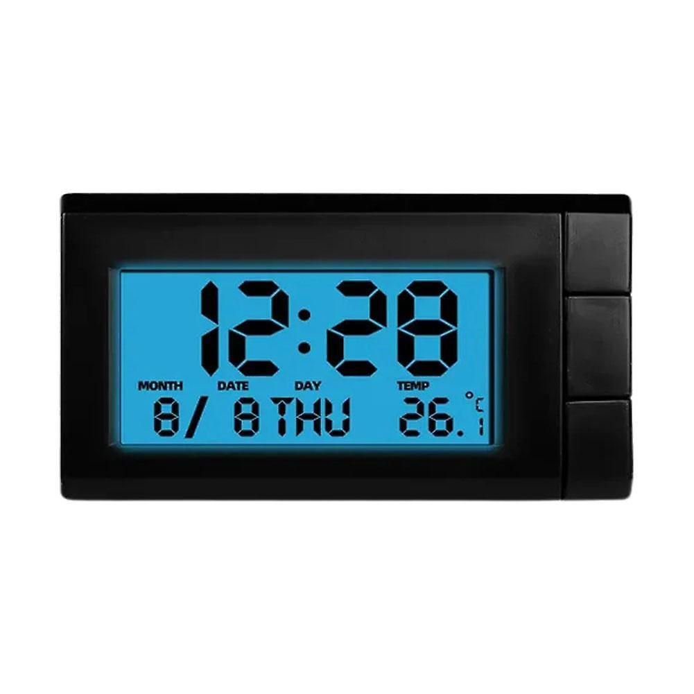 Auto Digitaluhr Thermometer Armaturenbrett Schreibtisch LCD-Display Auto Innendekoration