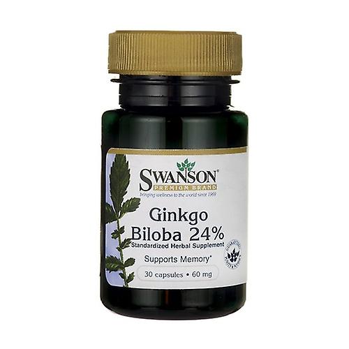 Ginkgo Biloba Extract 24%, 60mg 30 capsules