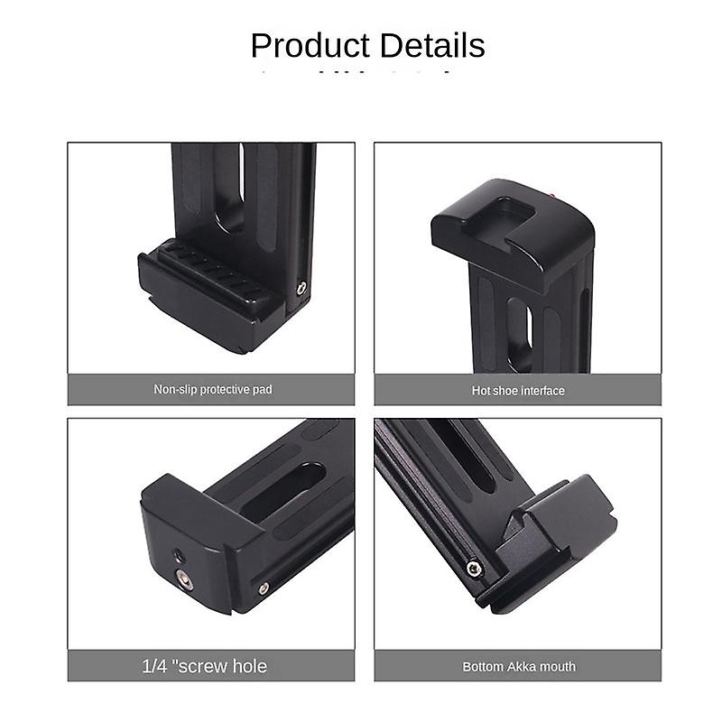 ホットシュー調整可能なワンワードクリップデスクトップ携帯電話クリップメタルタブレットクリップ付き携帯電話クリップ