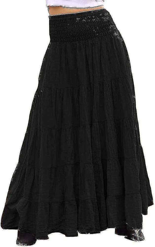 Femei solid Satin Fusta lunga elastica talie eleganta banchet petrecere seara nunta cu talie inalta fusta lunga