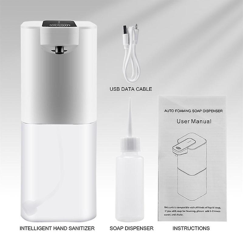 Automatic Soap Dispenser with Sensor, 400 Ml, USB Rechargeable Foam Soap Dispenser, IPX4 Waterproof,