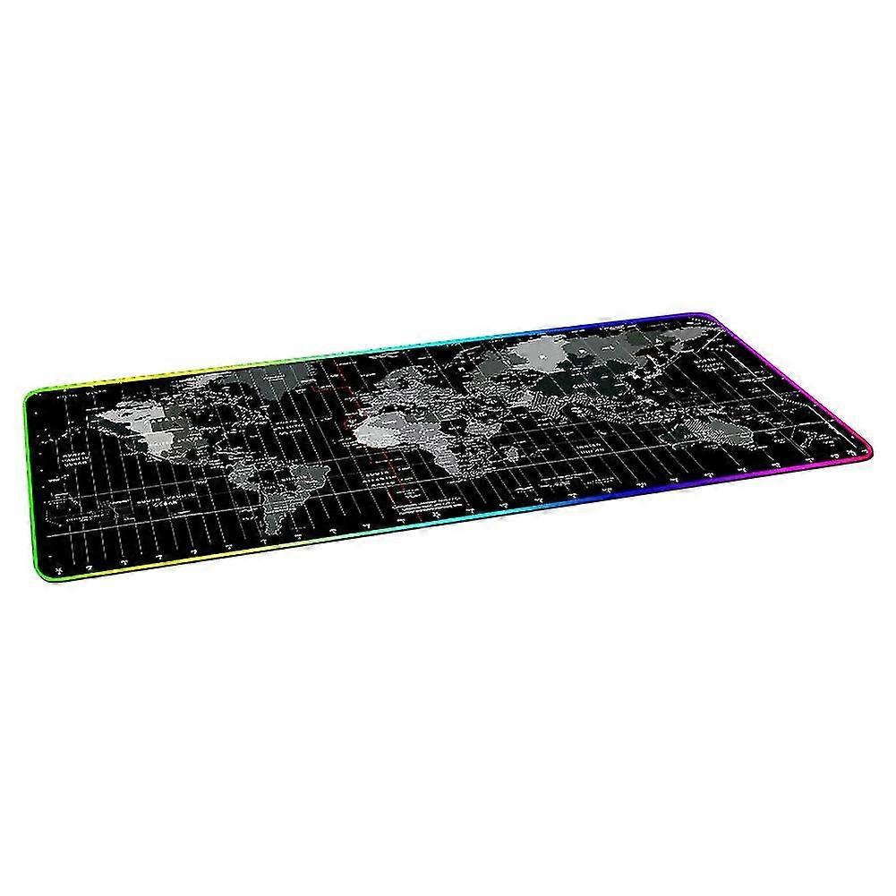 LED RGB Backlight Map Snow Lion Light Pattern Desktop Gaming Mouse Pad Cushion