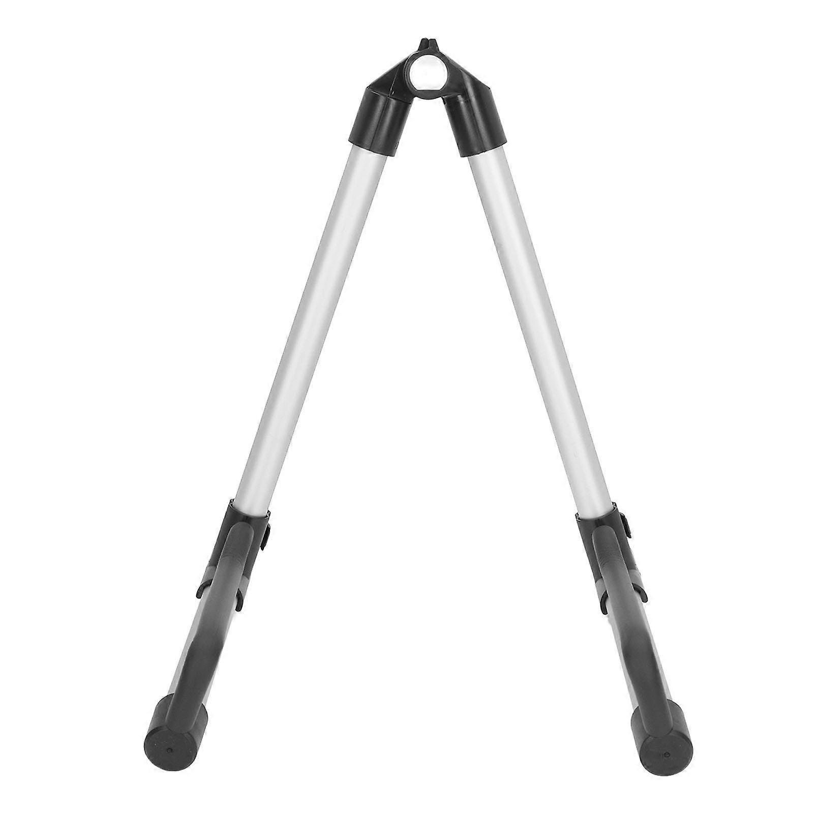 Foldable Guitar Stand Adjustable Metal Folding Instrument Stand for String Instruments Silver