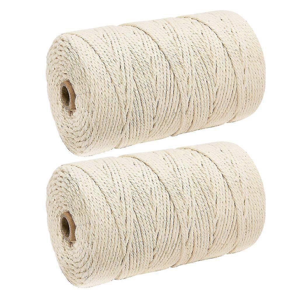 3mm X 200m Macrame Cotton Cord For Wall Hanging 2pcs