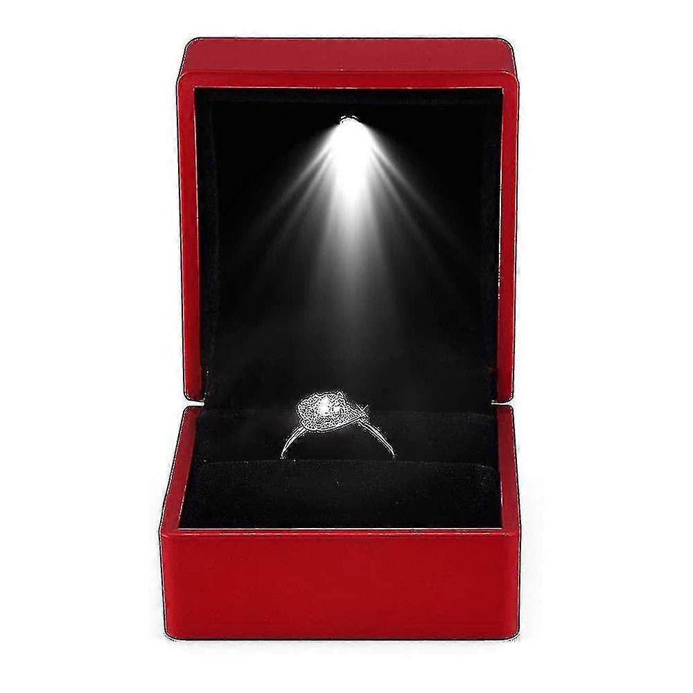 LED Beleuchteter Ring Box Ohrring Ring Geschenketui Ehering Schmuck