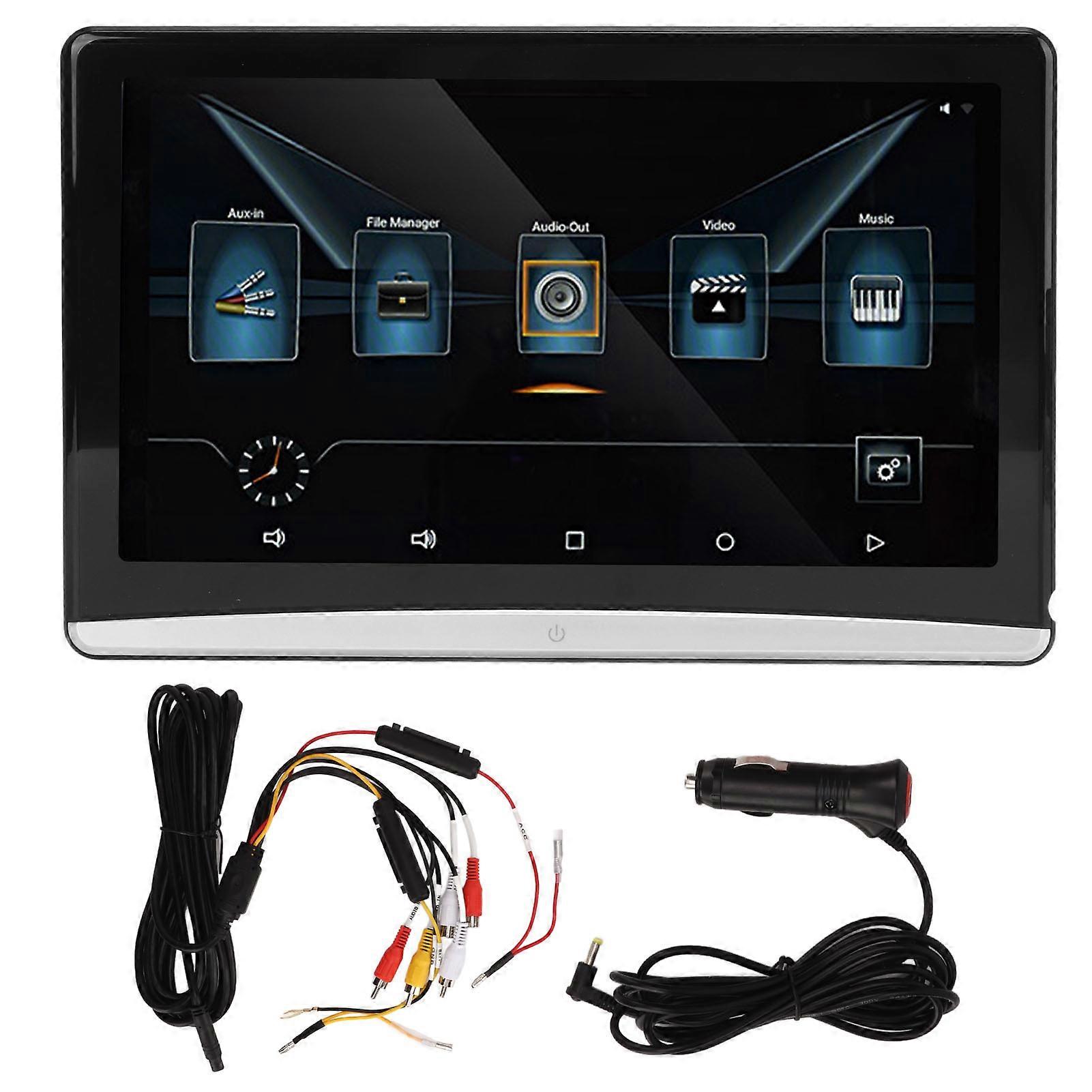 11.3in Car Headrest Monitor Tablet High Definition Touch Screen Seat Back Pillow Multimedia Player With Wifi Access Bluetooth