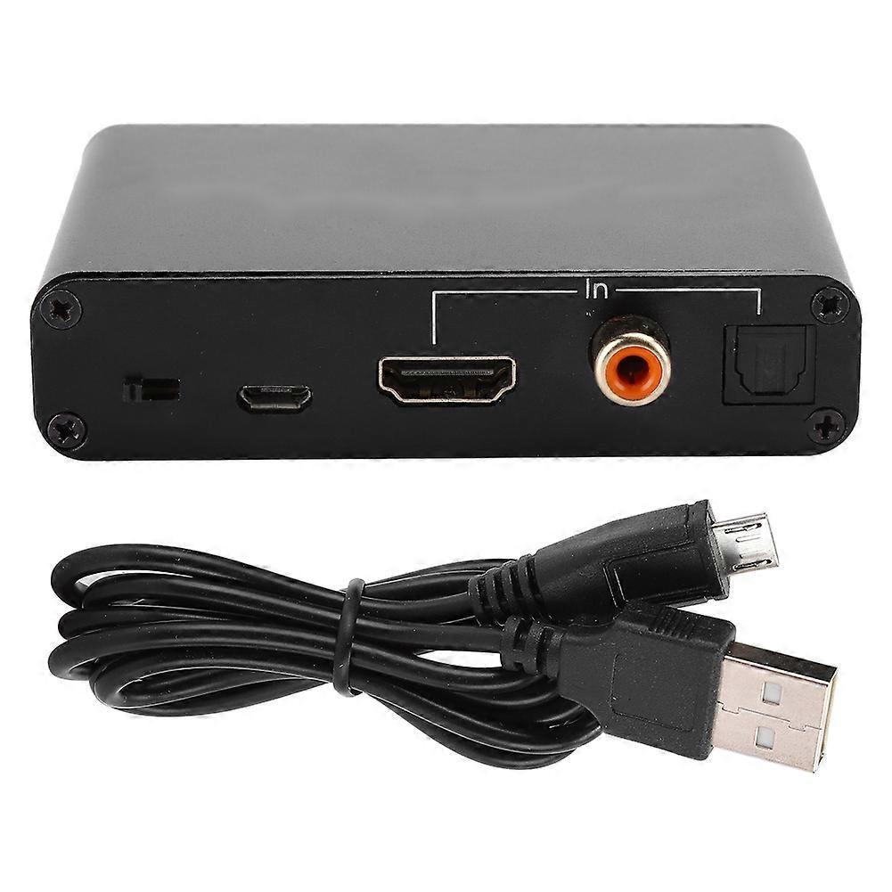 Hdmi Audio Return Optical Coaxial Digital To Analog Dac Converter Adapter Amplifierblack