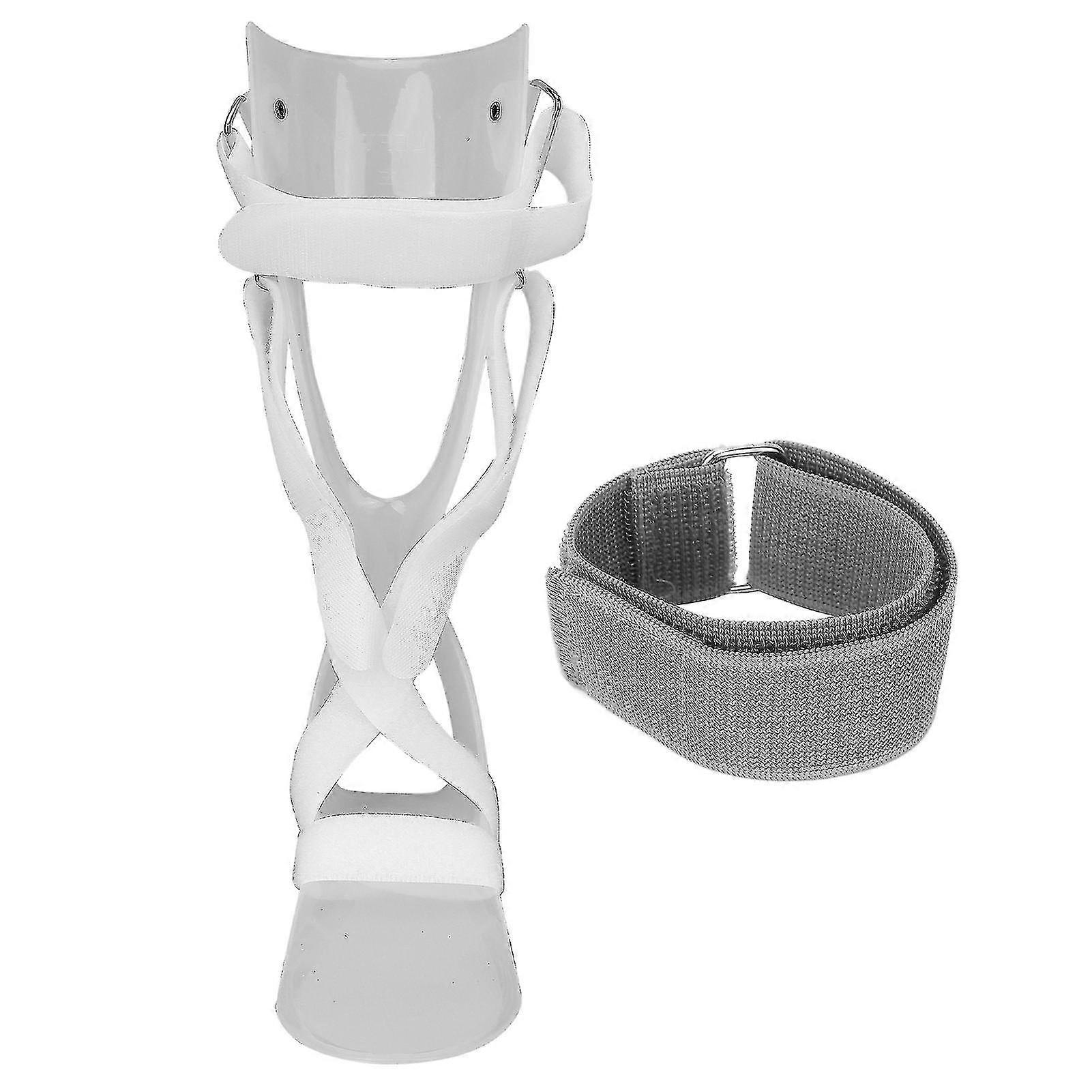 調節可能なフットドロップブレース-男性用と女性用のストラップ付き通気性装具サポート(右)-YuJia