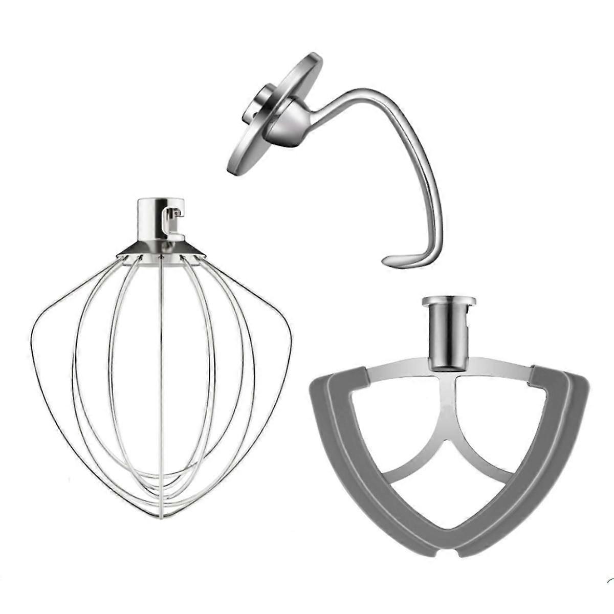 Mixers Attachment Flex Edge Beater Dough Hook K45WW 6-Wire Whip for 4.5-5 Quart Tilt- Stand Mixer P