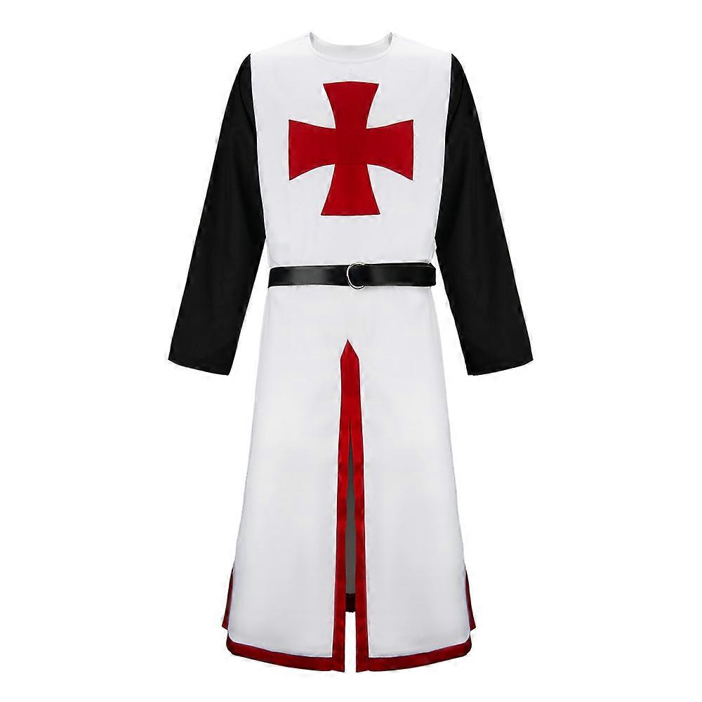 Fsw Medieval Crusader Tunic Costume Templar Knight Surcoat Renaissance Chivalric Warrior Hospitaller Knights Robe Teutonic Top