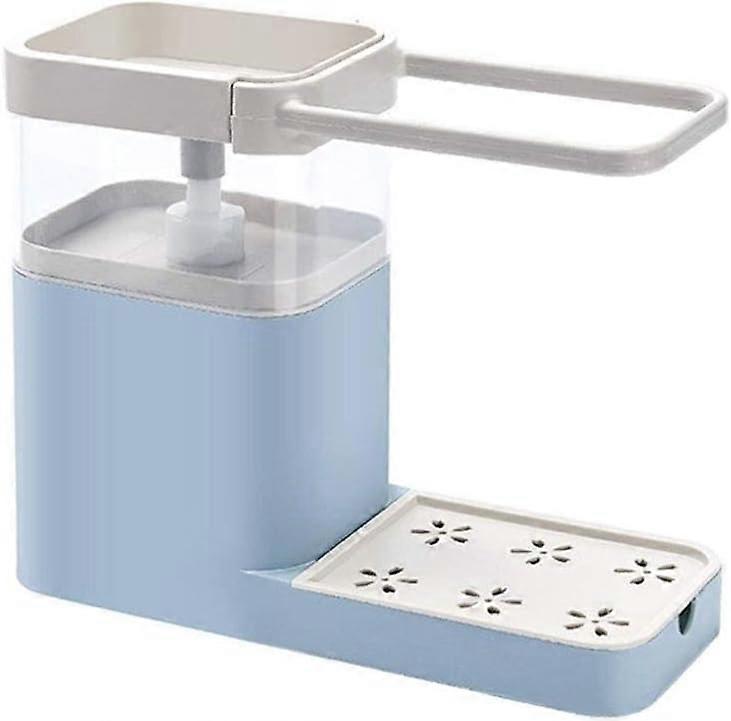 vier De Cuisine Caddy tagre De Rangement Distributeur De Savon Porte-Savon Distributeur De Pompe Protable Multifonctions Organisateur Bleu