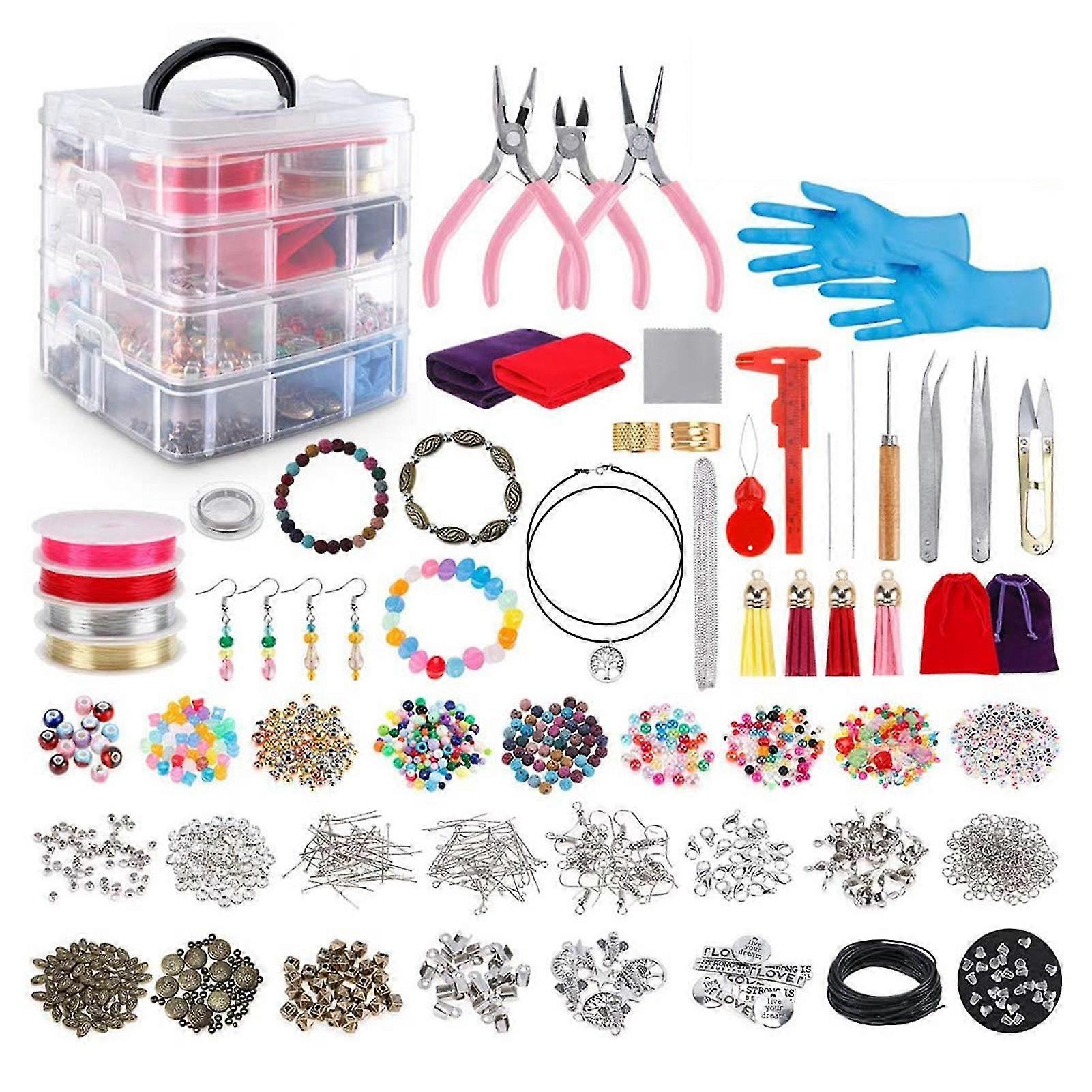Beading Hand Tools With Storage Box Multi-purpose Stylish Beaded Materials For Pendant