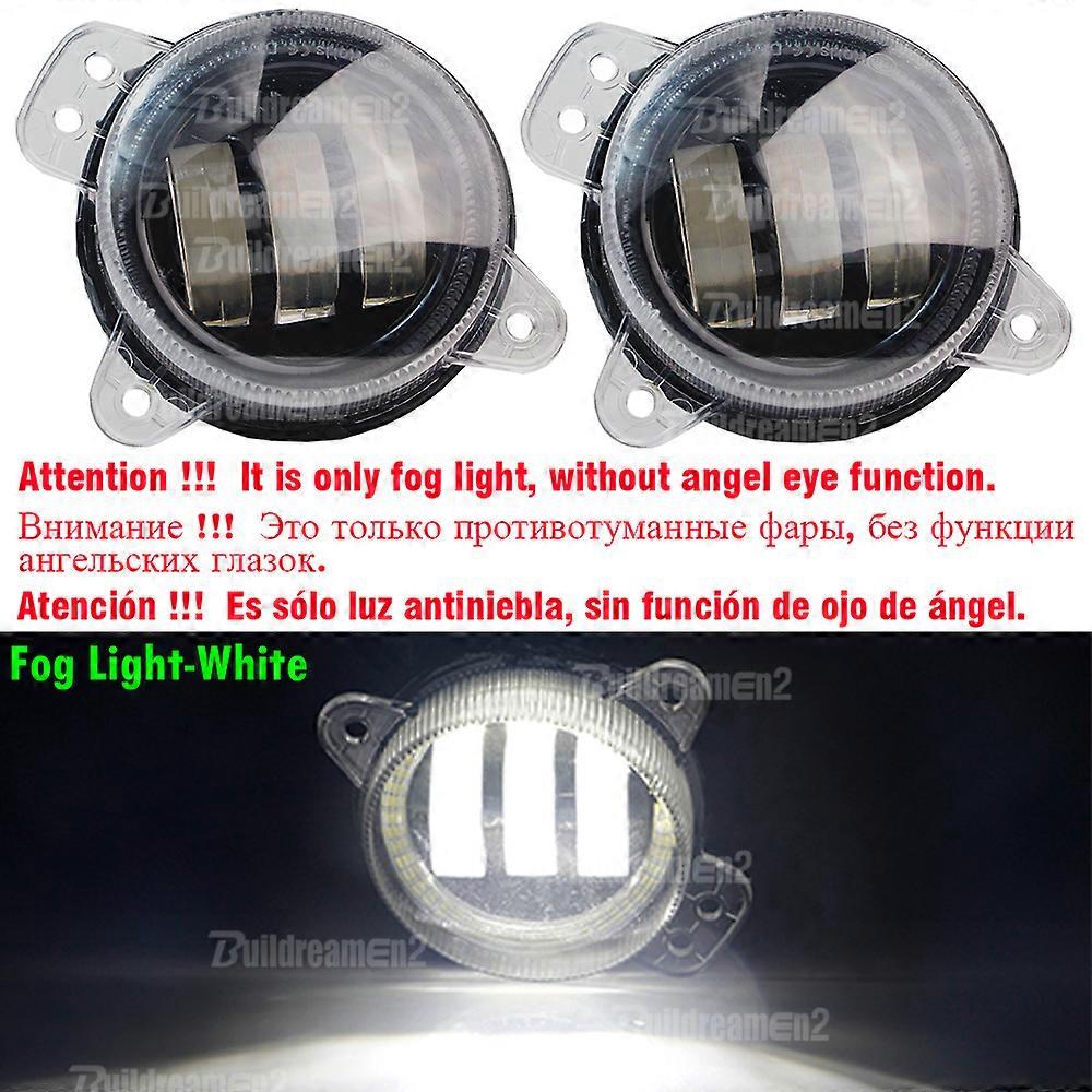 2 X Car Right + Left Canbus LED Fog Light DRL Angel Eye Fog Daytime Running Lamp 9006 For Skoda Fabia Mk1 2005 2006 2007 2008