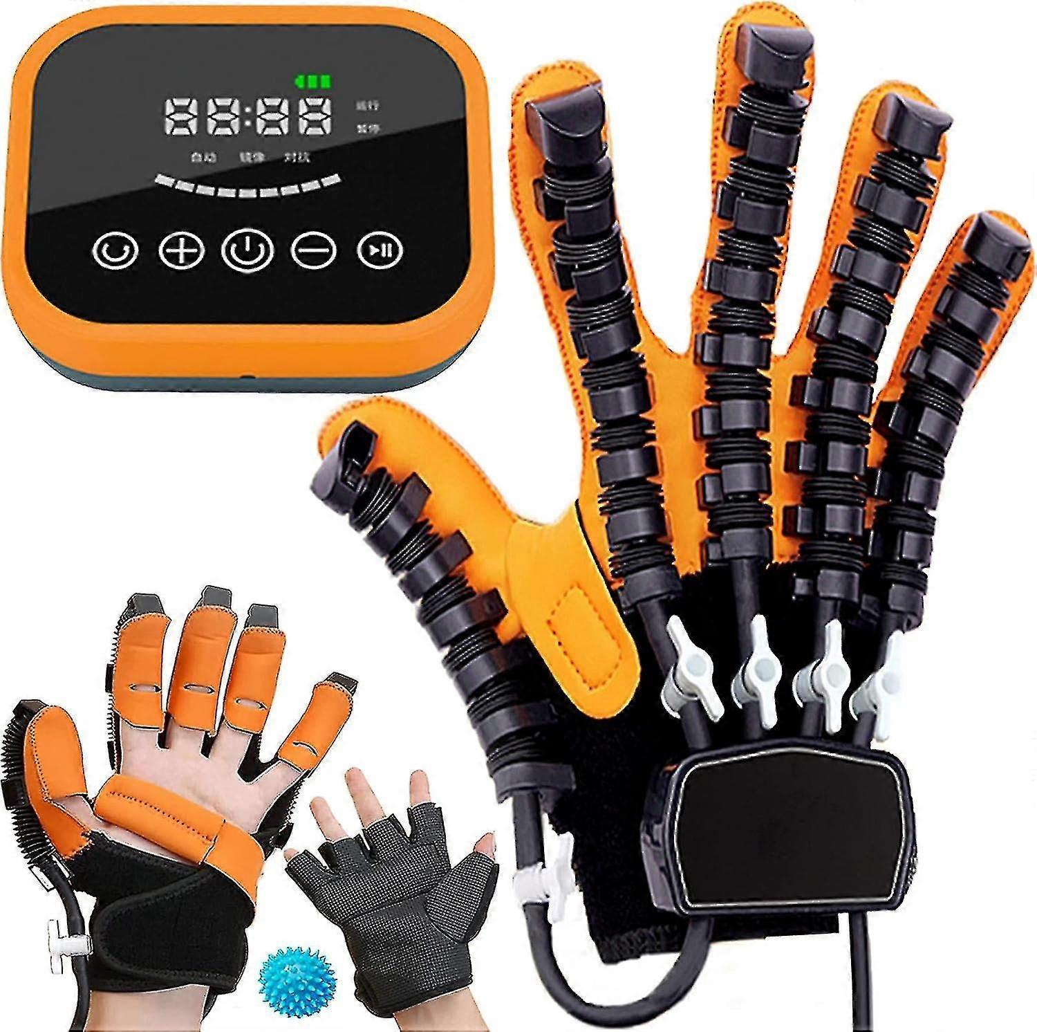 Rehabilitation Robot Gloves, Hand Dysfunction Patient Training Device Stroke Hemiplegia, Finger Exerciser Hand Strengthener Finger Orthosis For Relief