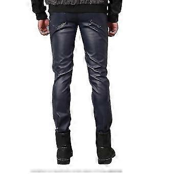 Men's Stretch Tight Faux Leather Pants | Fruugo ZA