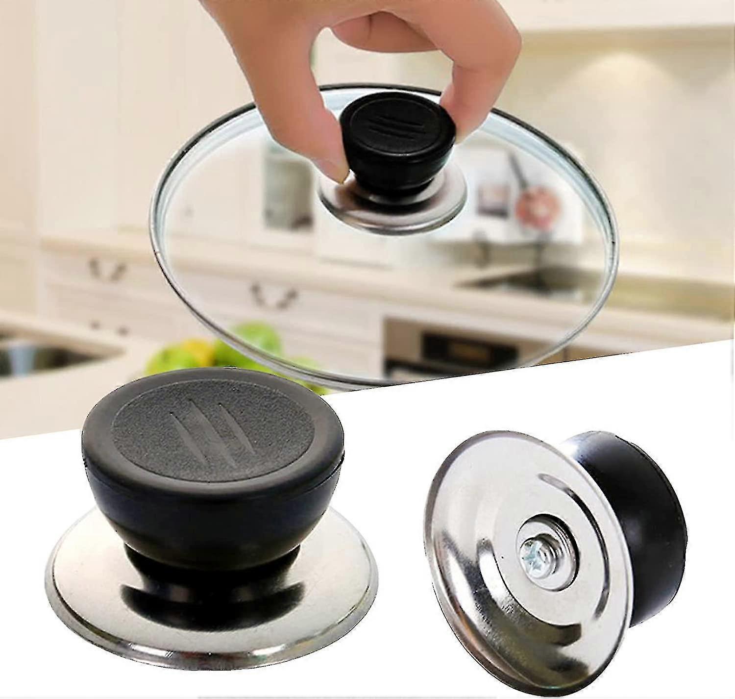 2x Replacement Handle Knob Support For Pot Lid Stainless Steel Saucepan Pot Accessory