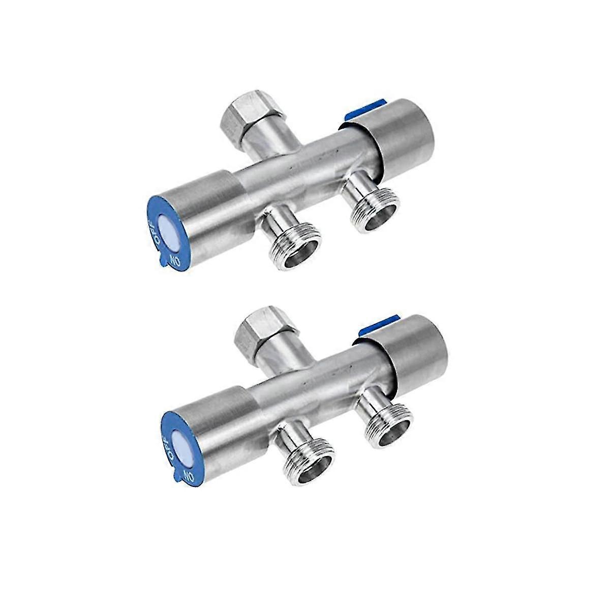 2pcs Faucet Diverter Outdoor Hose Outdoor Plug Adapter Water Hose Connector Hose Splitter Two Way T