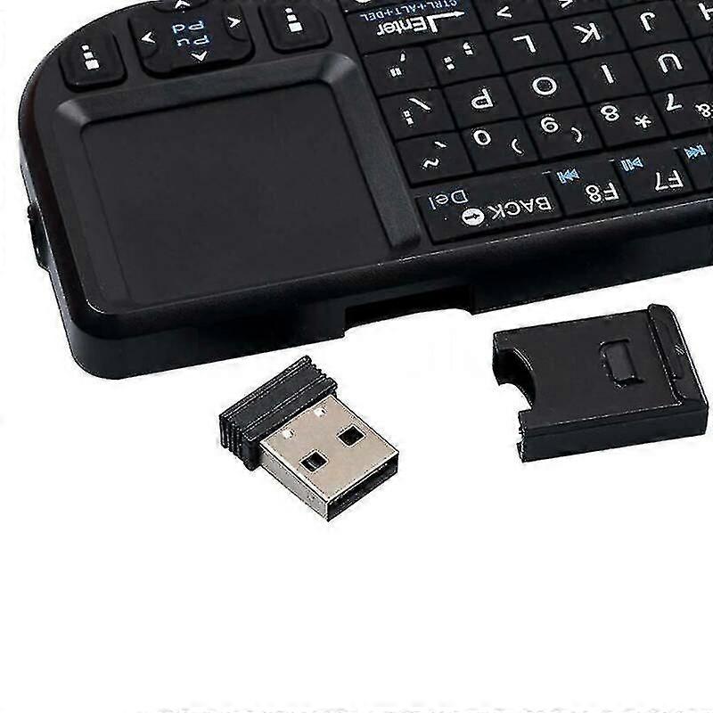 Hmwy-led Mini Portable Wireless Keyboard Touchpad For Android Tv Box Smart Laptop