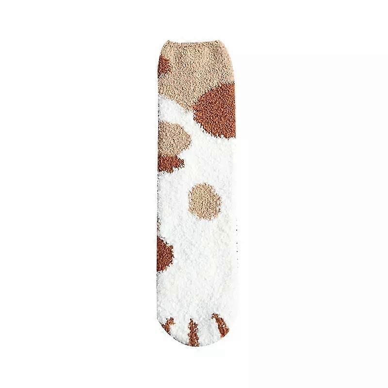 4 Pairs Winter Warm and Thicken Plush Cat's Claw Socks Sleep Socks