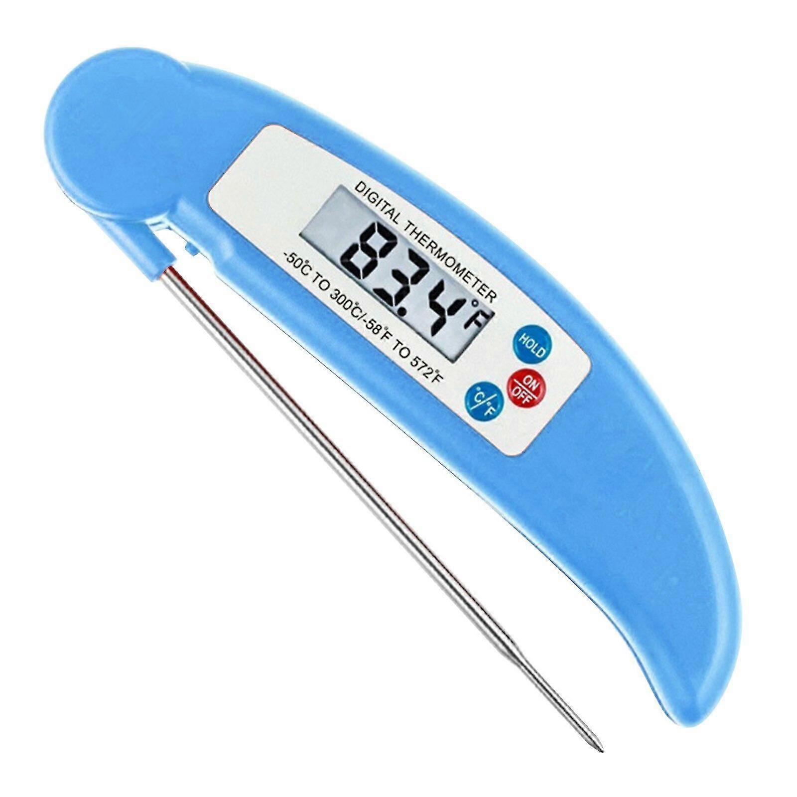 Electronic Digital Grill Thermometer - 50 To 300'c Instant Read Probe Home Blue