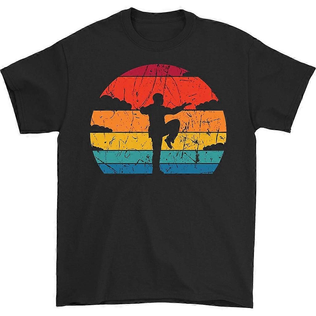 Retro tričko Kung Fu Silhouette