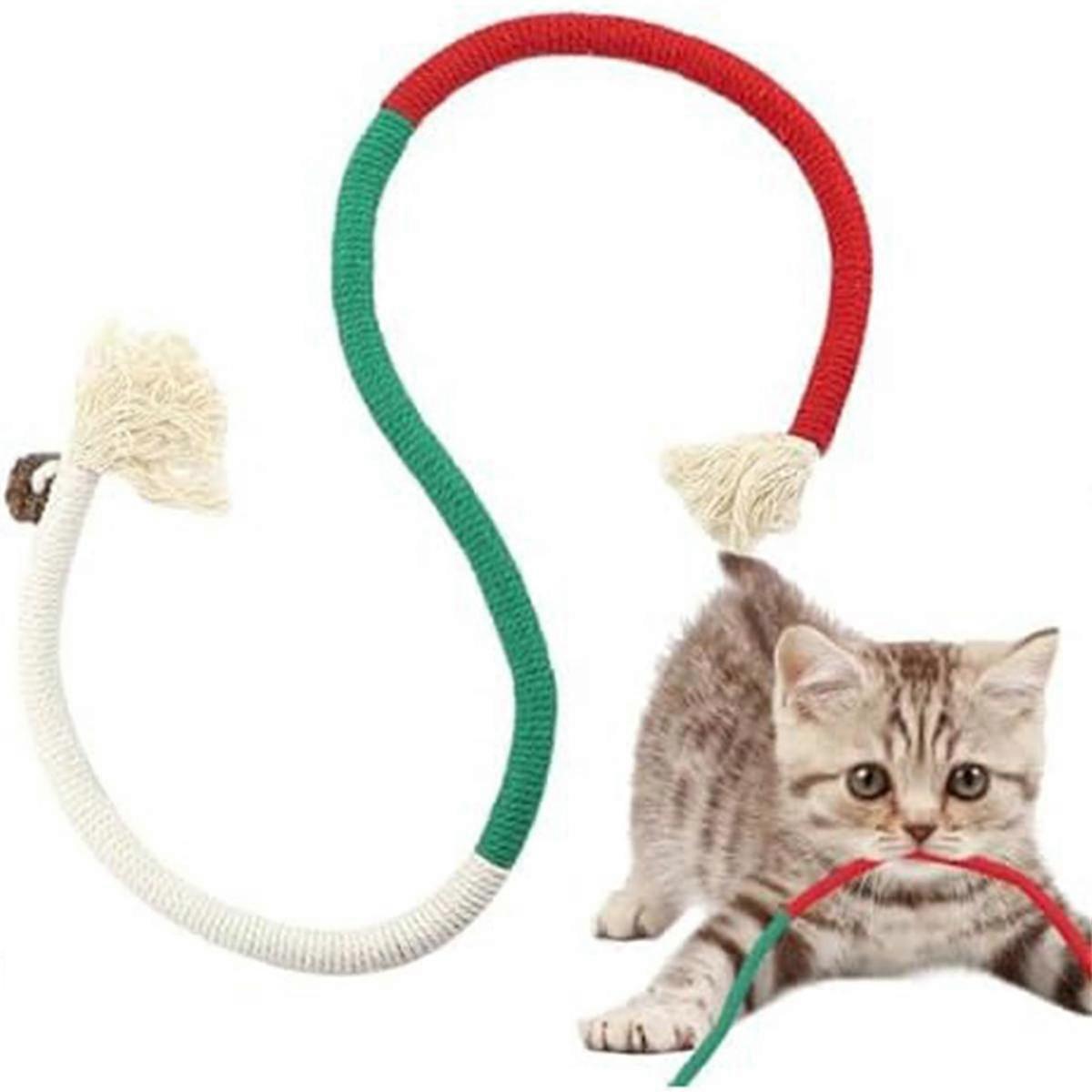 3Pcs Cat Wand Toy,Cat Teething Toys with Catnip Scent Interactive Cat Teaser Wand, for Cat Exercise and Fun