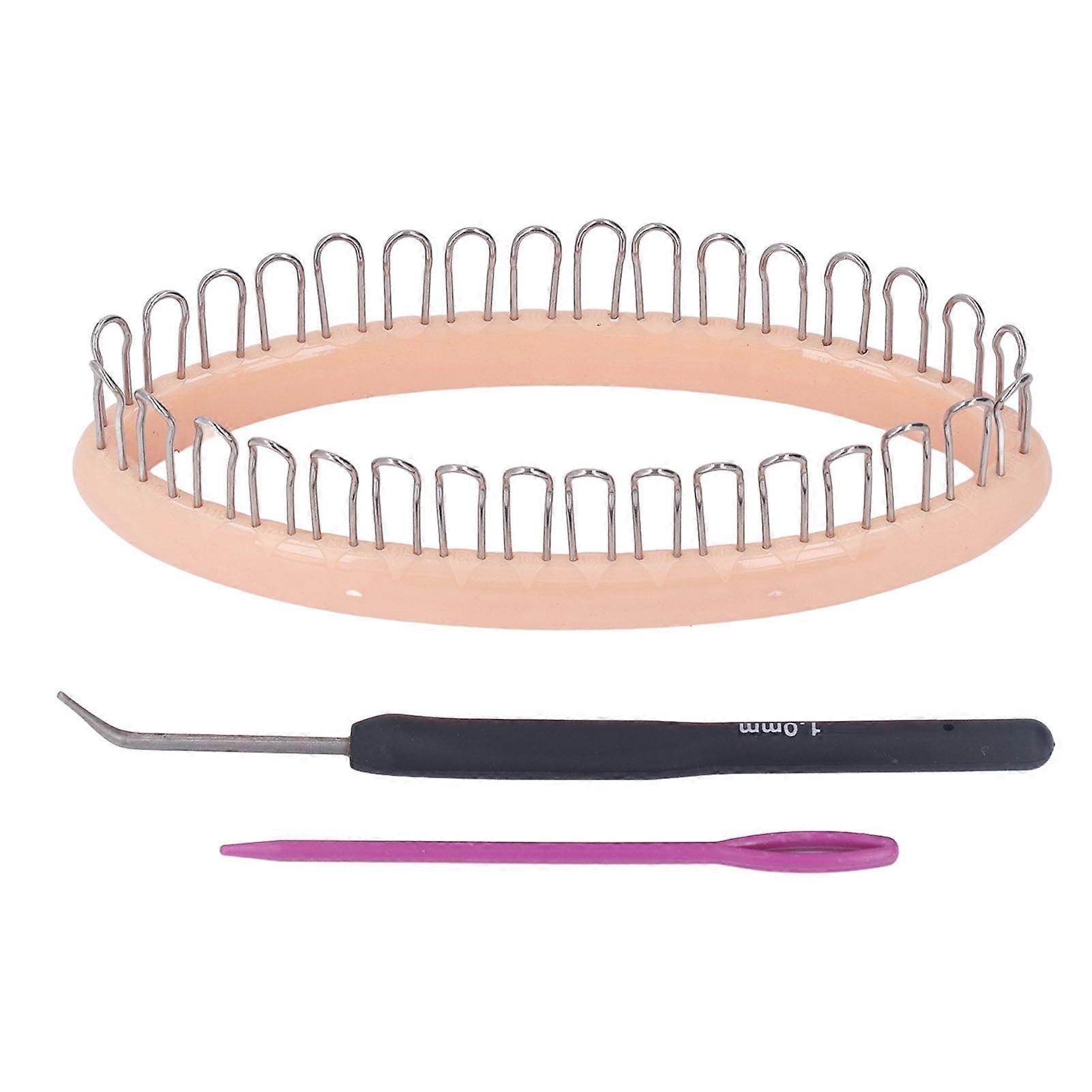 2 Set Sock Knitting Loom Kit Round Knitting Board with Loom Pick Tool Needles Durable Creativity for Kids Hat Leg Arm Warmer