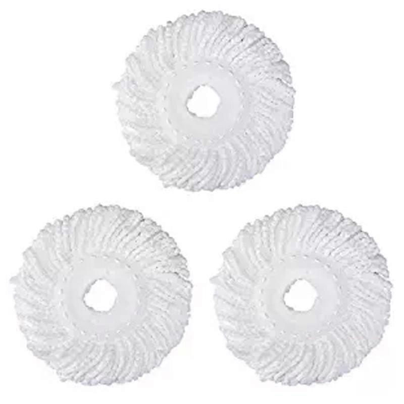 3 Replacement Mop Micro- Refill for 360 Spin Magic Mop-Microfiber Replacement Mop -Round Shape Sta