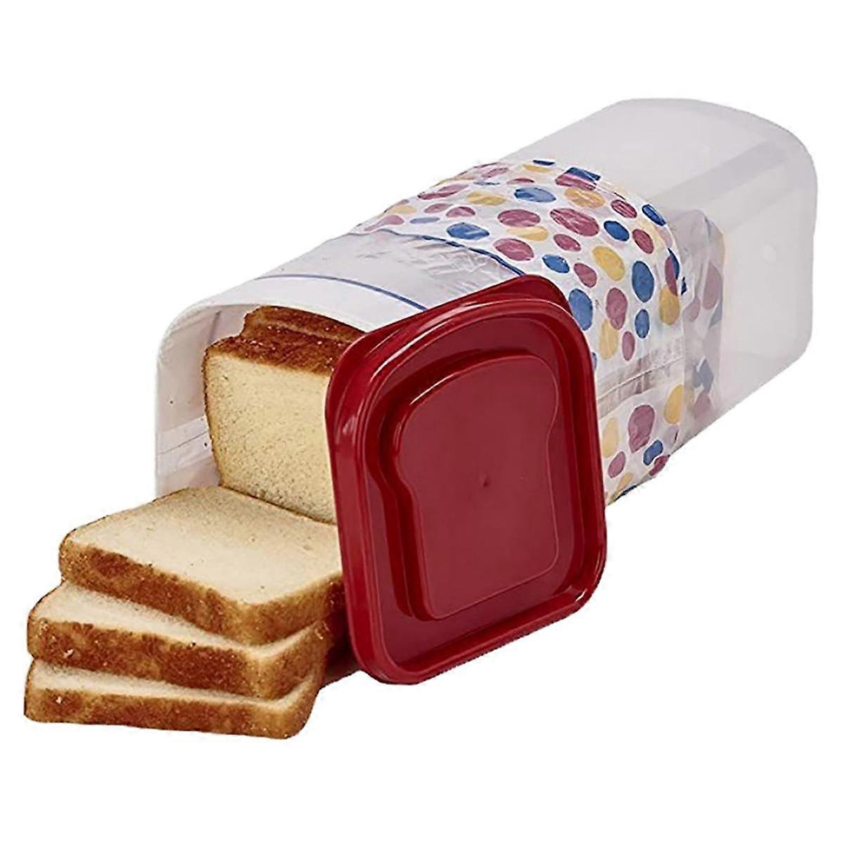 Transparent Bread Box Plastic Fresh-Keeping Toast Storage Holder with Lid Bread Crisper Bread Stora