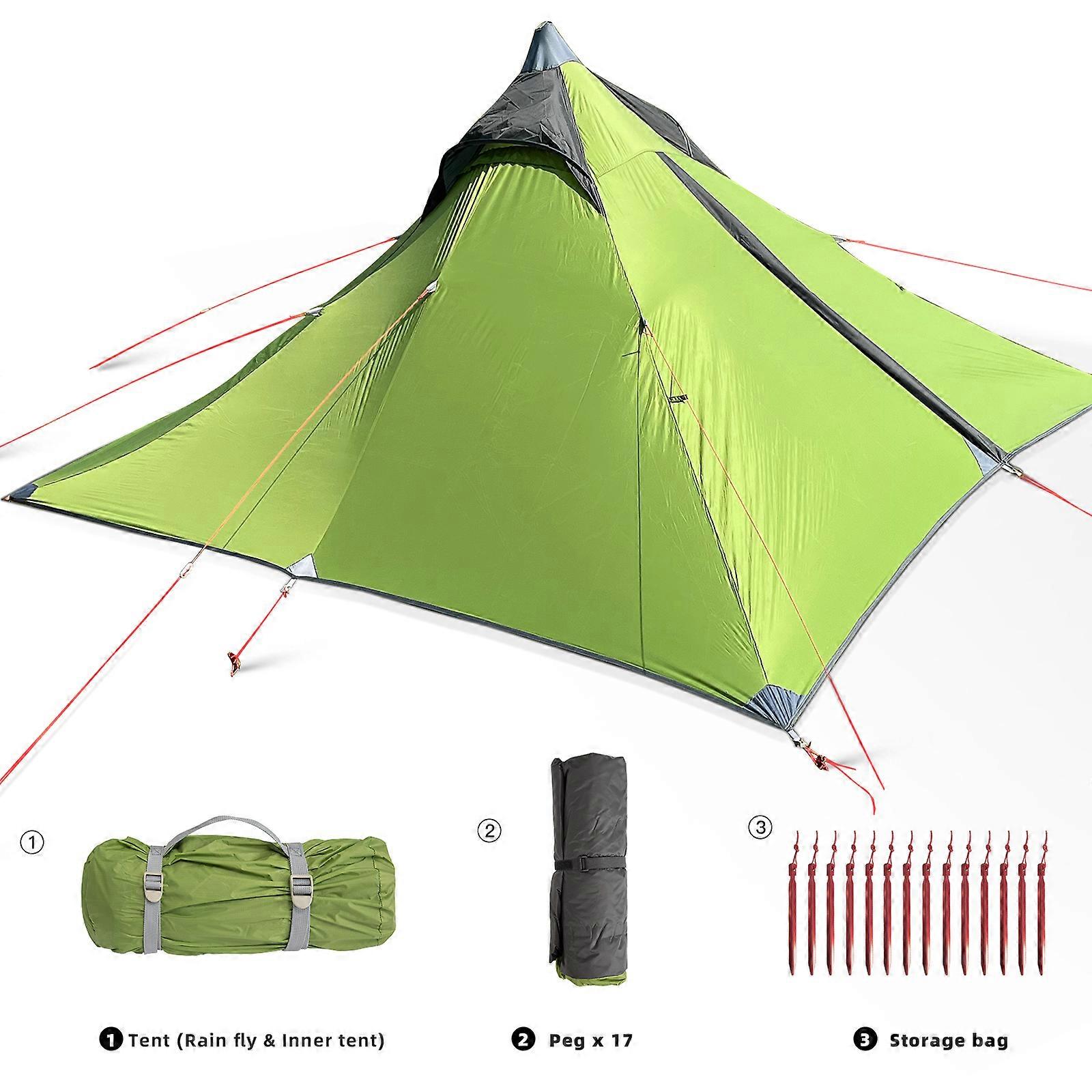 2-Person Camping Tent - Lightweight, Easy Setup, Vented Roof With Rain Fly - Perfect For Festivals & Backpacking