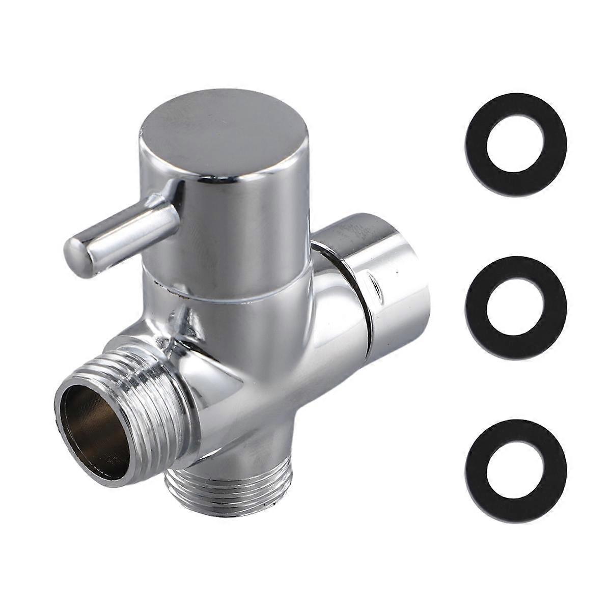 Brass Metal Shower Arm Diverter Valve 3 Way Water Separator 20mm Shower Tee Adapter for Handheld Showerhead