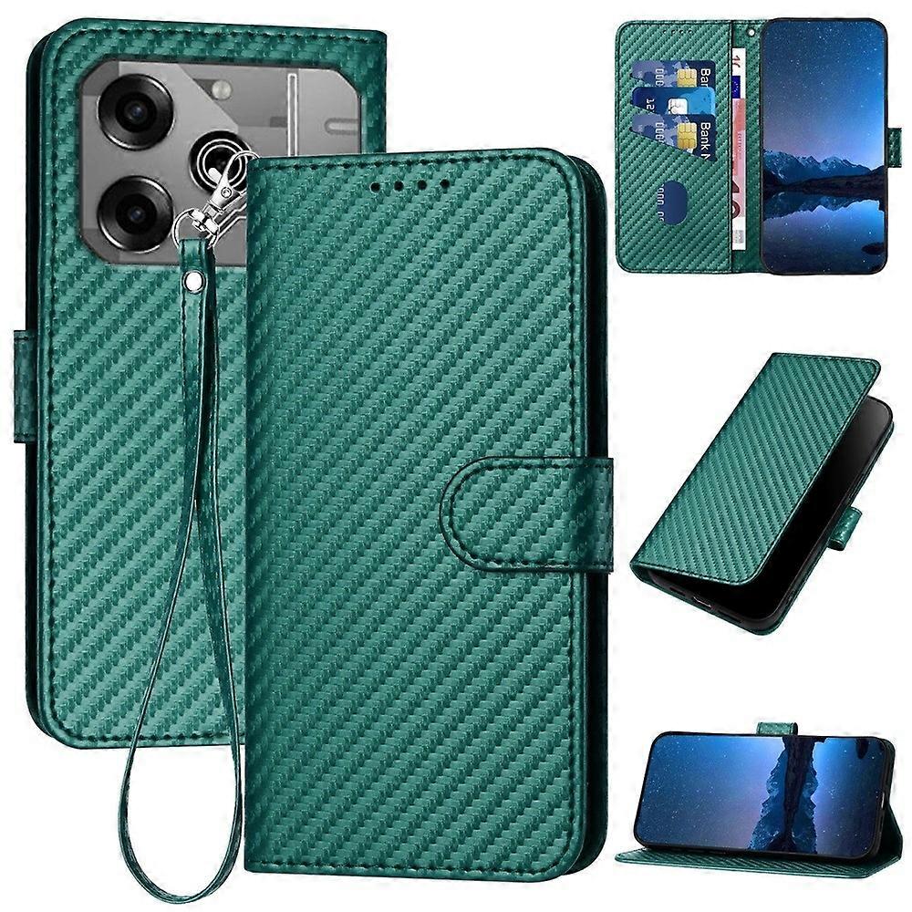 Carbon Fiber Leather Case For Tecno Pova 6 Pro