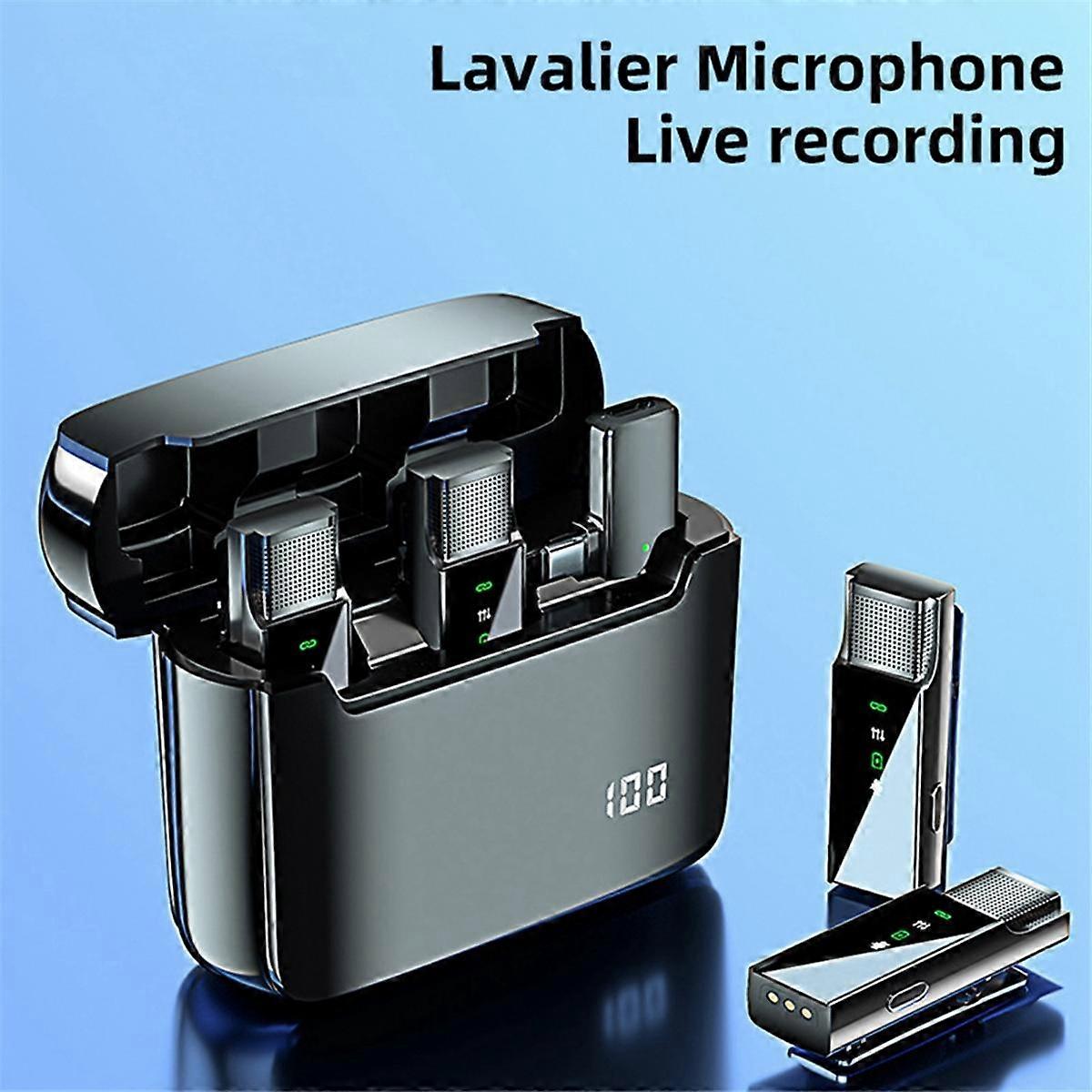 Wireless Lavalier Microphone S16S Noise Reduction Radio Microphone One to Two Reverberation Video L