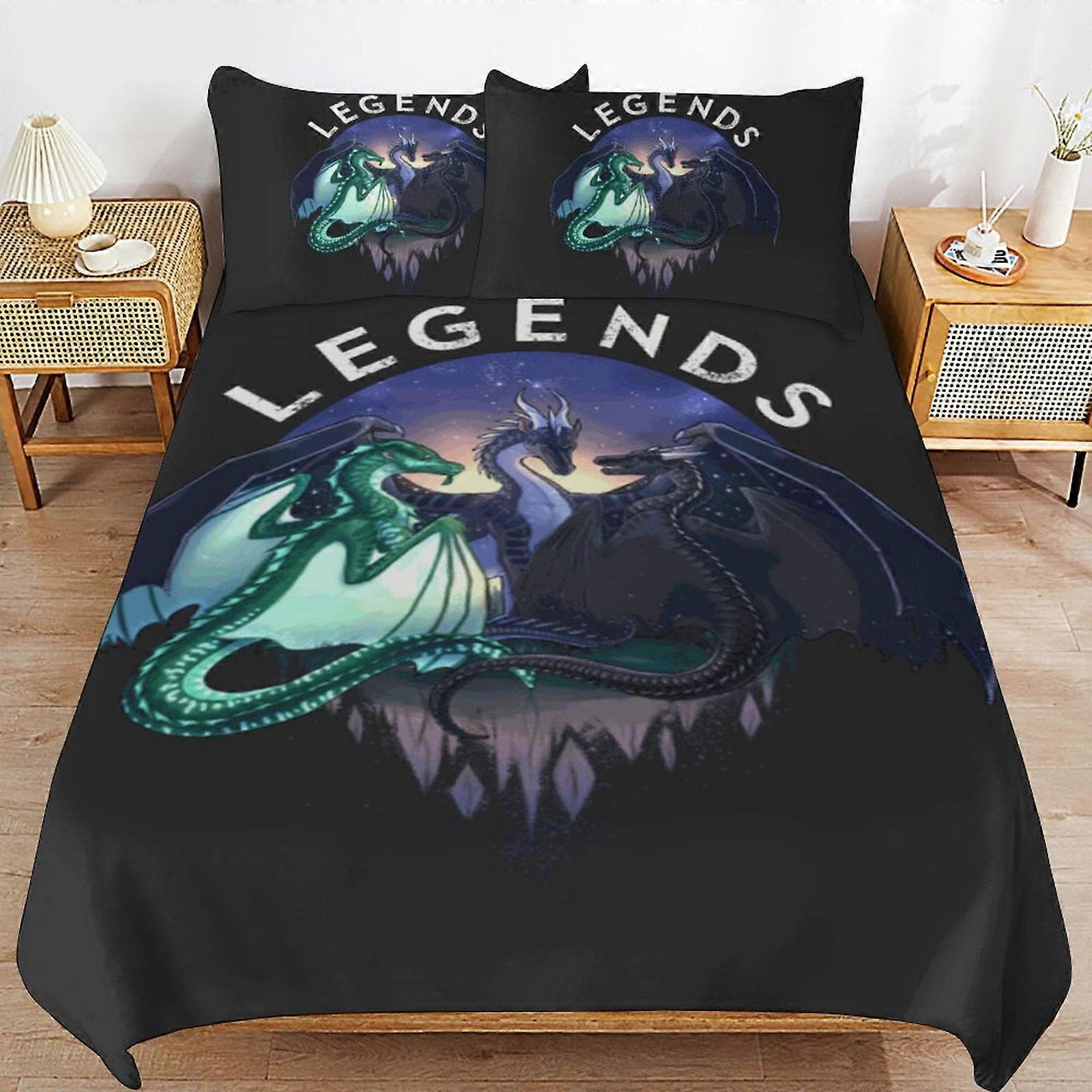 x3 Wings Of Fire WOF Comforter Set 3 Pieces Quilt Cover Set Soft Bedding Sets for All Seasons (1 Comforter 2 Pillowcases) hb3