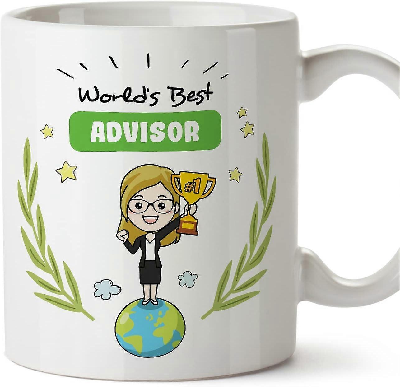 アドバイザーウーマンマグ 同僚への世界最高の面白い贈り物 セラミック 11オンス マグカップ