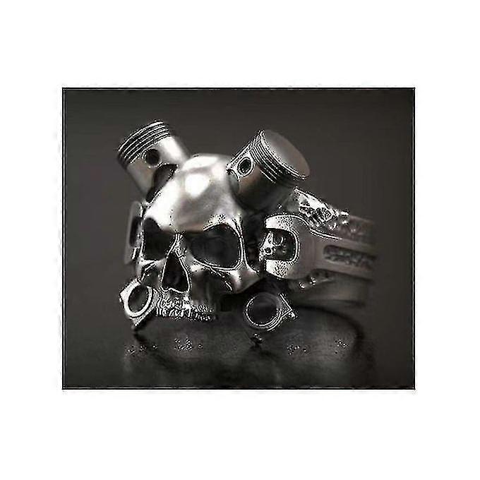 Halloween Mechanical Skull Personalized Men's Ring