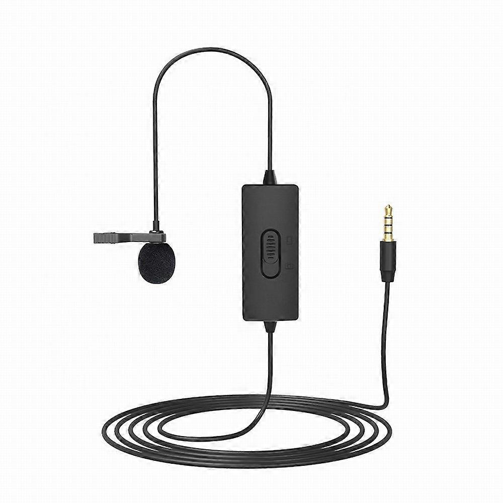 Lavalier Microphone Smart Clip-on Condenser Lapel Mic Interview Vocal Video Tie Clip Microphone For Audio Studio Wired Mic