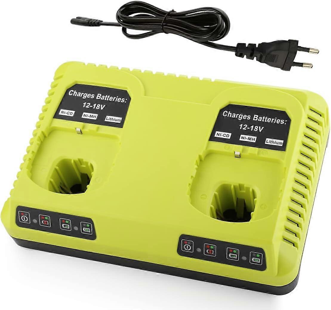 Charger for 3A 12V-18V Dual Port Replacement Charger for Ryobi One+ P108 P107 P104 P105 P102 P103 Lithium-Ionen & Ni-Mh/Ni-CD Ryobi Battery,2024 Ping