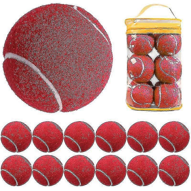 12 Paket Basınç Eşleştirme ve Antrenman Tenis Topları-kırmızı