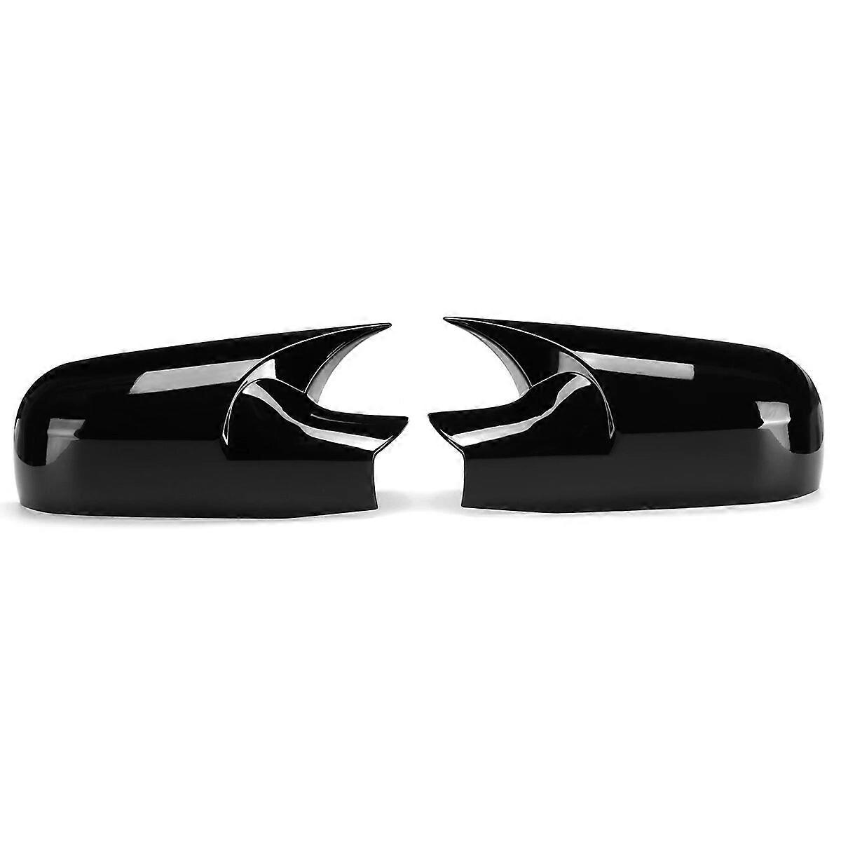 Glossy Black/Carbon Fiber Car Side Wing Rearview Mirror Cover Cap For Renault Megane 2 MK2 2002-2009 Bat Rear View Mirror Cover