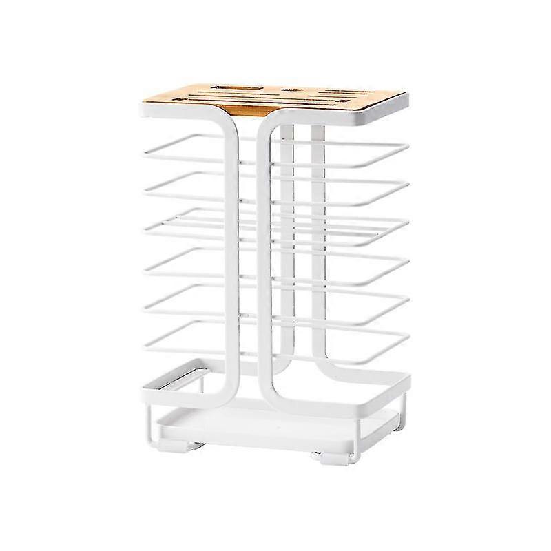 Knife Block Kitchen Knife Holder Storage Organizer(1 Pcs, White)