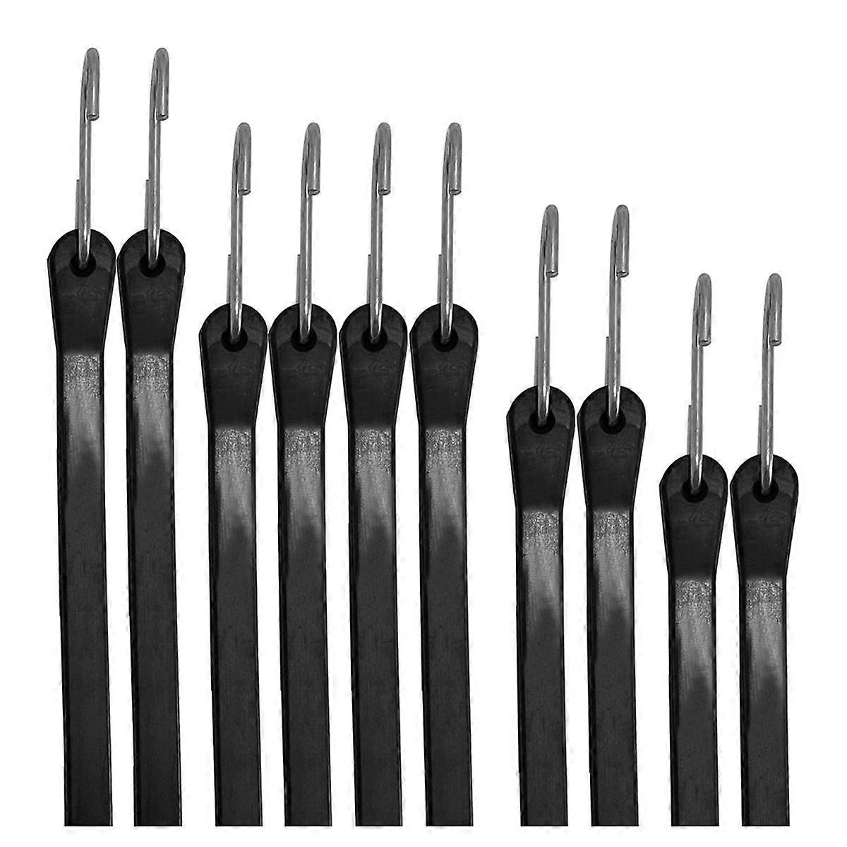 Heavy-Duty Outdoor Rubber Bungee Cords with Hooks, Assorted Sizes(9in,15in,21in,31in),for Securing
