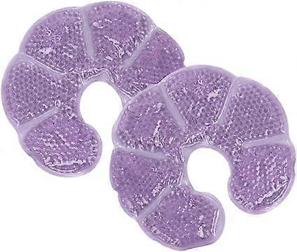 3 in 1 Reusable Cold/Hot Compressed Ice Pack for Breast Treatment, 2 Units (Purple)