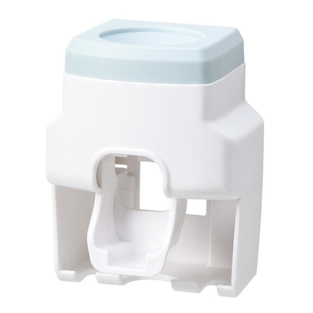 Toothpaste Dispenser and Toothbrush Holder, Wall Mount Automatic Toothpaste Squeezer