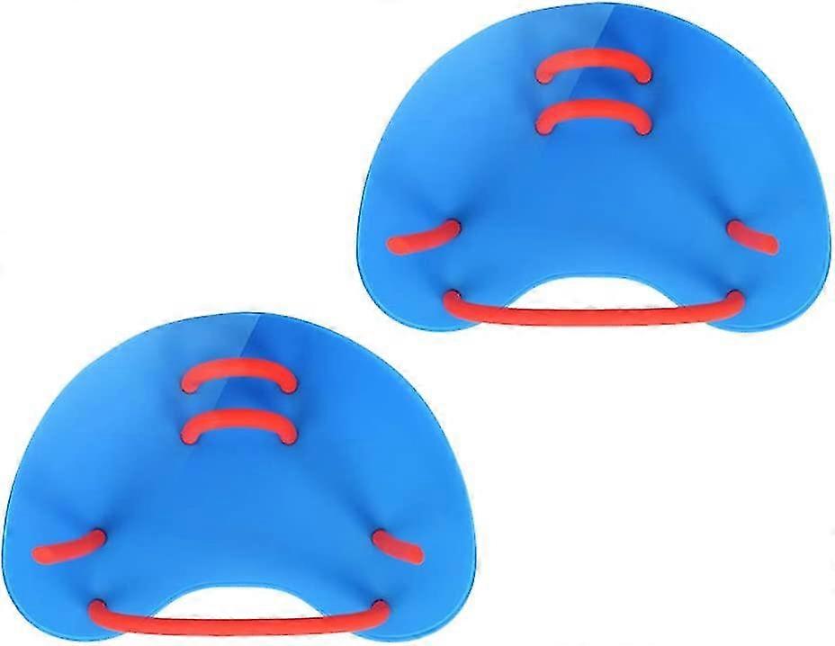 Adult Unisex Technical Paddle Swimming Scuba Thin Hand Fins Pool Swimming Paddle Hand Paddle Blue