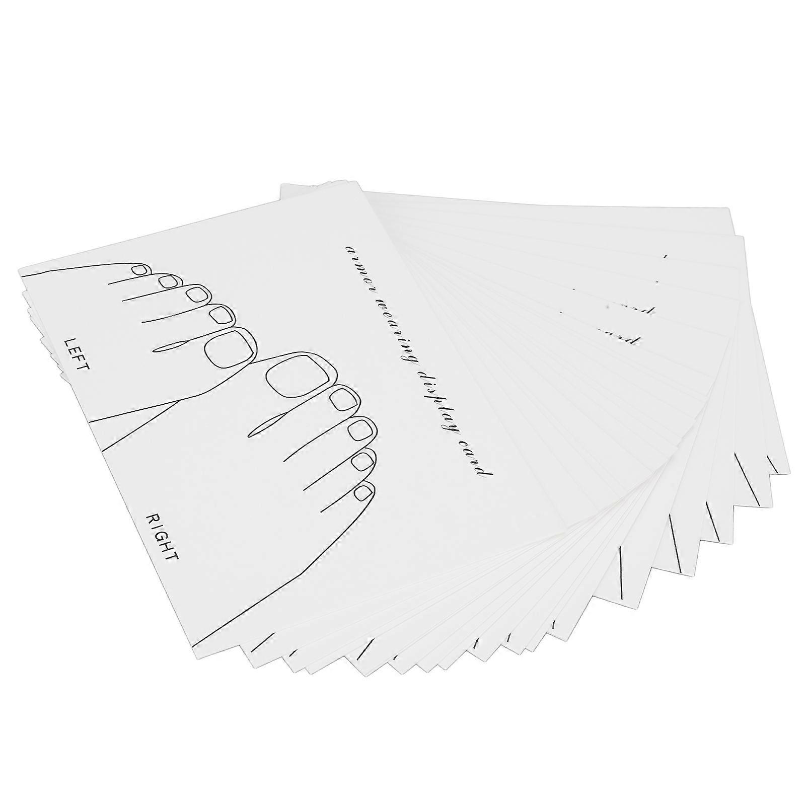 20pcs Nail Color Card Display Practice Manicure Tool Foot Model Manicure Display Card for Manicurist